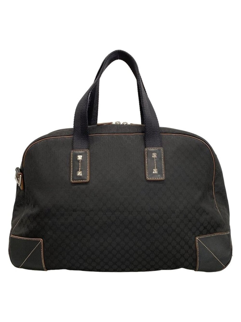★SOLD★ Celine Boston Bag Macadam Pattern Black Leather - Picture 3 of 15